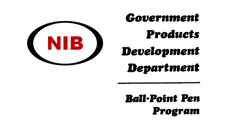 NIB Government Products Development Department Ball-Point Pen Program